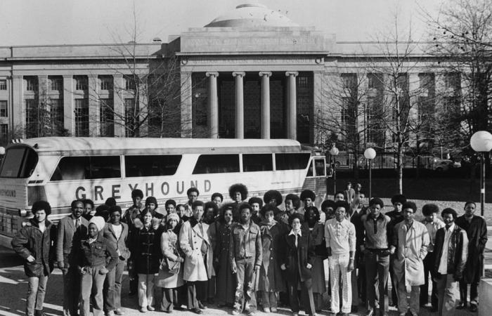 High school student visitors on Mass. Ave.