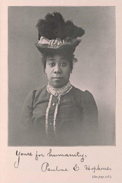 Pauline Elizabeth Hopkins, ca. 1901