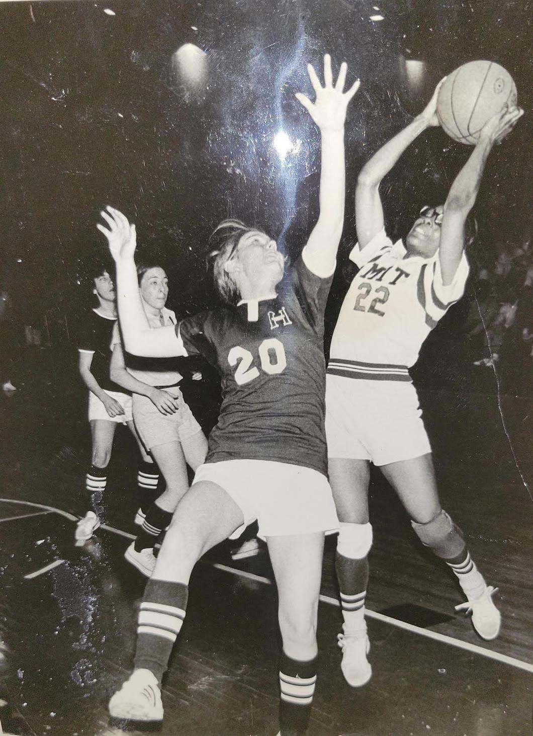 Varsity Women's Basketball team member Beverly Herbert, ca. 1974