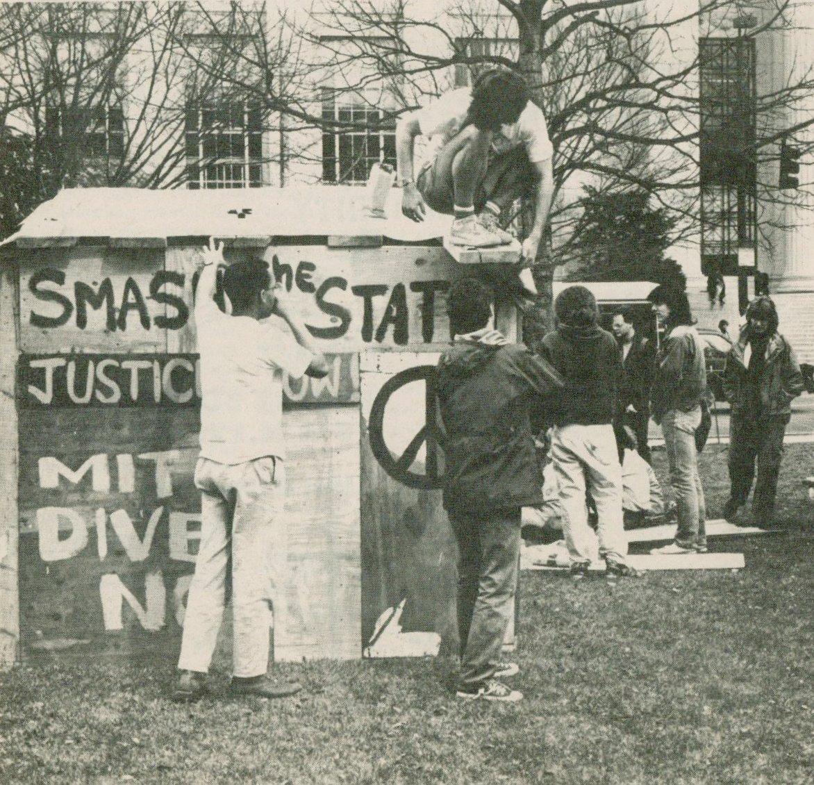 Anti-Apartheid 'shanty' demonstration, 1990