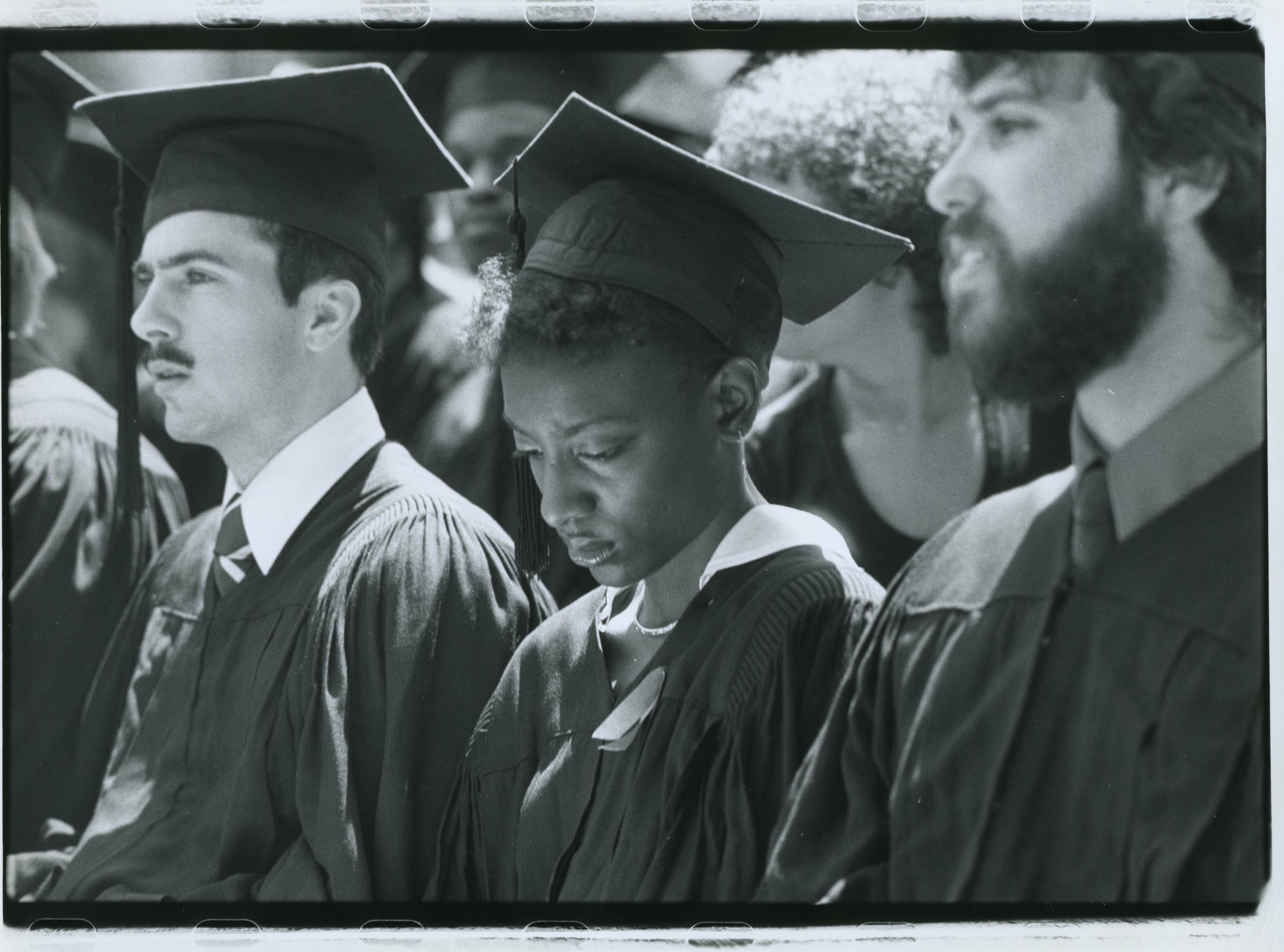 April Jeffries et al. at Commencement, 1981