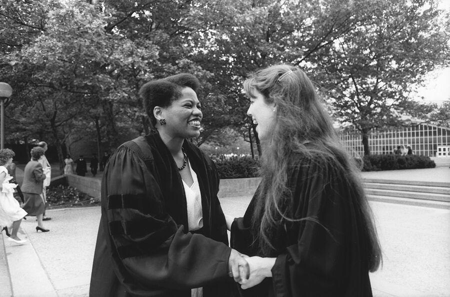 Lynda Jordan at Commencement, 1985