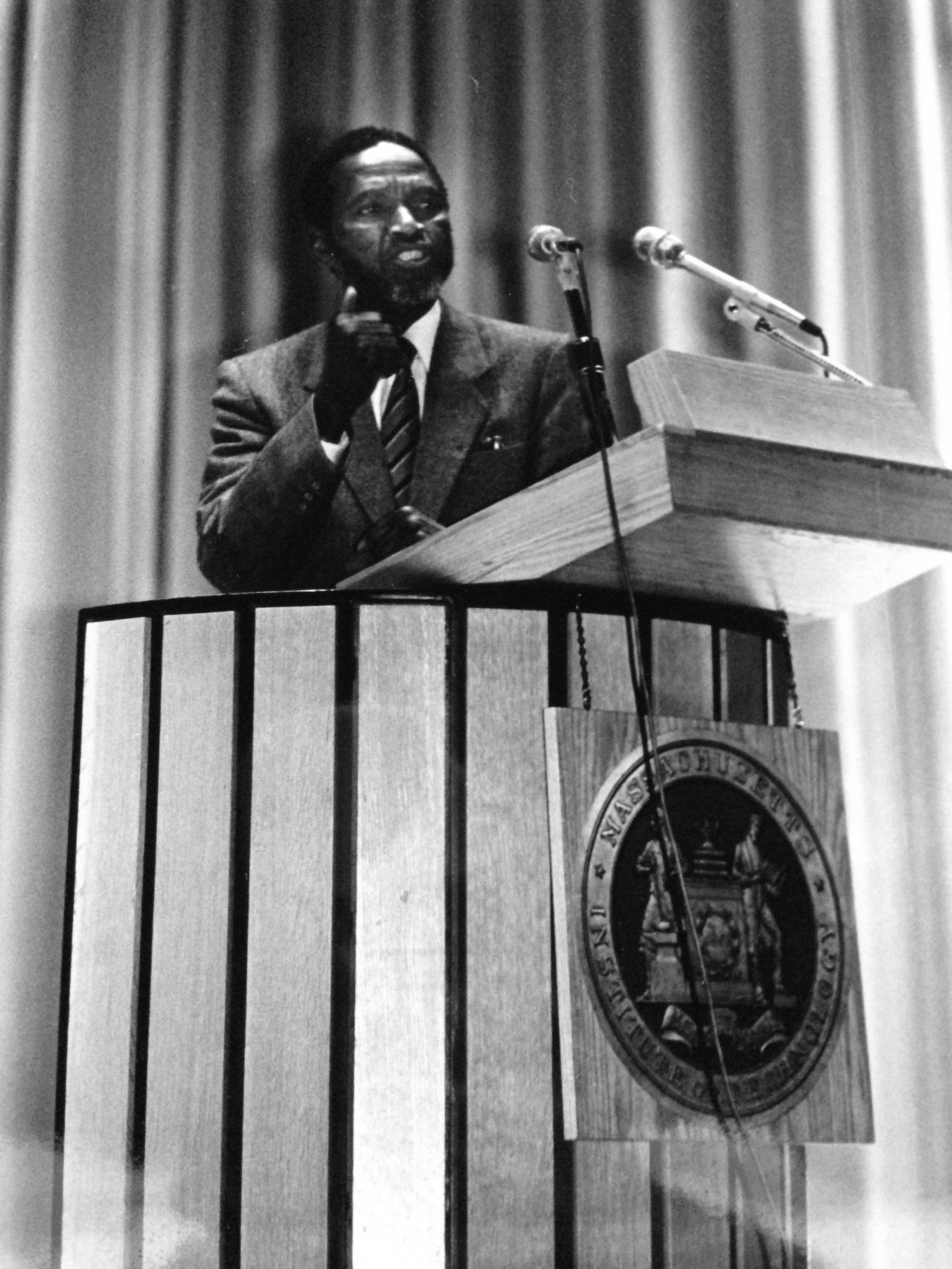 Nthato Motlana at MIT, 1985