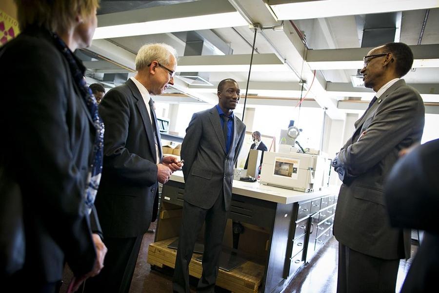 Rwandan president Paul Kagame visits MIT, 2014