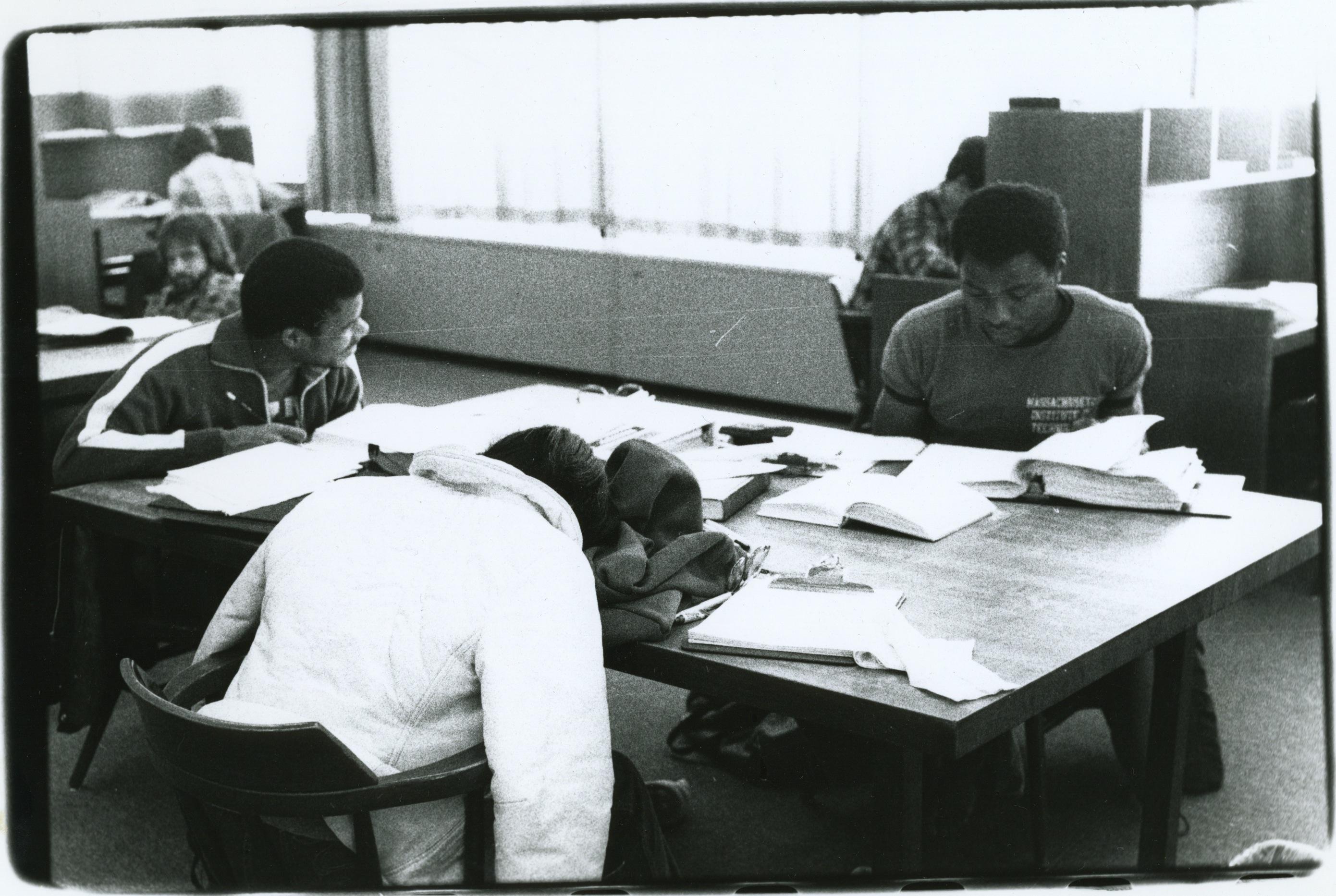 MIT students at work